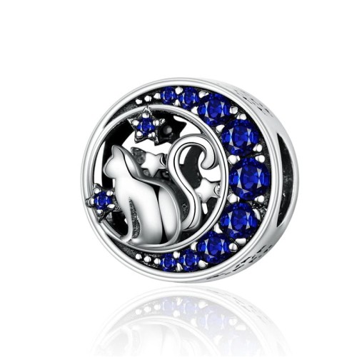 Przejdź do produktu CHARMS - SREBRO 925 - KOT - KSIĘŻYC