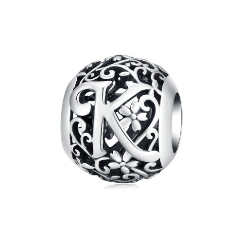 Przejdź do produktu CHARMS - SREBRO 925 - KULKA - LITERA K 