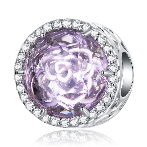 Przejdź do produktu CHARMS - SREBRO 925 - KRYSZTAŁ - RÓŻA