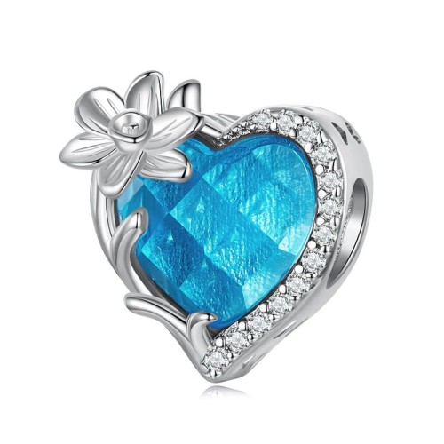 Przejdź do produktu CHARMS - SREBRO 925 - SERCE - KWIAT