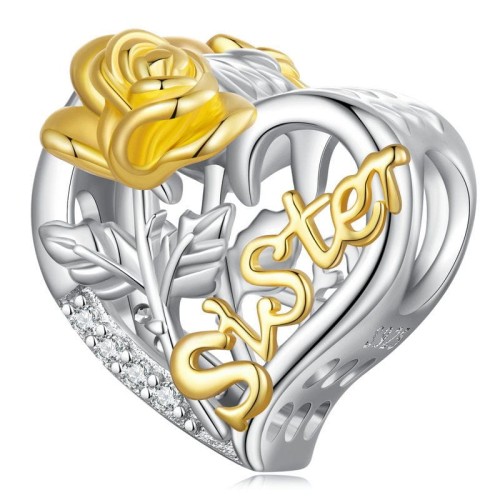 Przejdź do produktu CHARMS - SREBRO 925 - SERCE - SISTER - RÓŻA