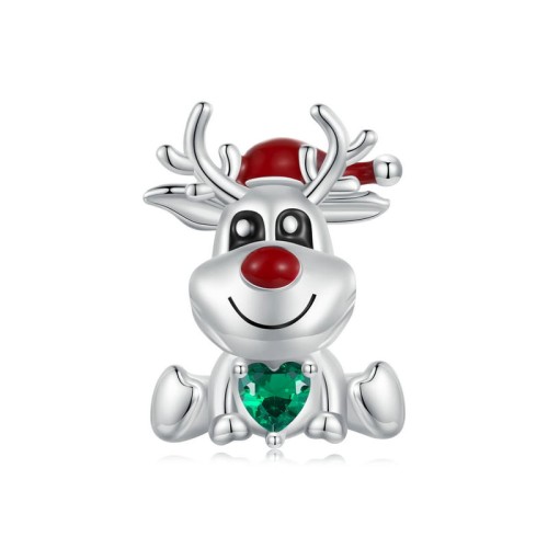 Przejdź do produktu CHARMS - SREBRO 925 - RENIFER - BOŻE NARODZENIE 
