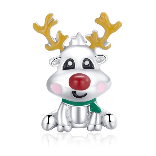 Przejdź do produktu CHARMS - SREBRO 925 - RENIFER - BOŻE NARODZENIE  