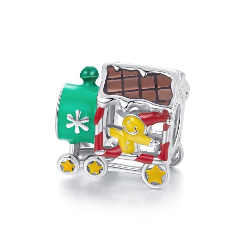 Przejdź do produktu CHARMS - SREBRO 925 - PIERNIK - CIUCHCIA - BOŻE NARODZENIE 