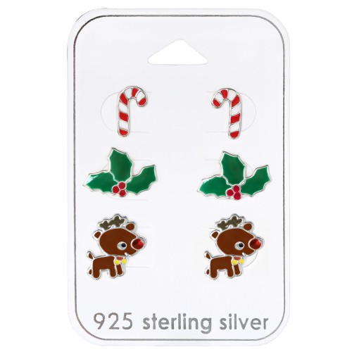 Przejdź do produktu KOMPLET DZIECIĘCY - SREBRO 925 - ŚWIĄTECZNY - RENIFER 