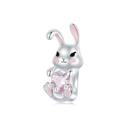 Przejdź do produktu CHARMS - SREBRO 925 - ZAJĄCZEK SERCE