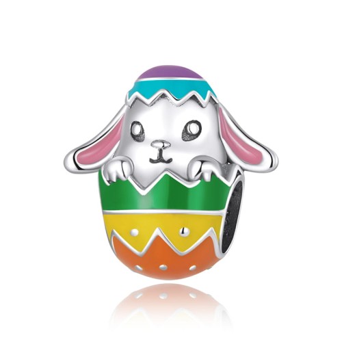 Przejdź do produktu CHARMS - SREBRO 925 - PISANKA JAJKO ZAJĄCZEK 