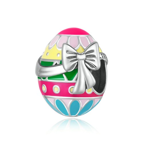 Przejdź do produktu CHARMS - SREBRO 925 - PISANKA JAJKO WSTĄŻKA