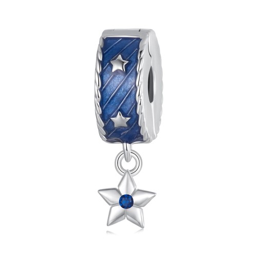 Przejdź do produktu CHARMS - SREBRO 925 - STOPER GWIAZDA KWIATEK
