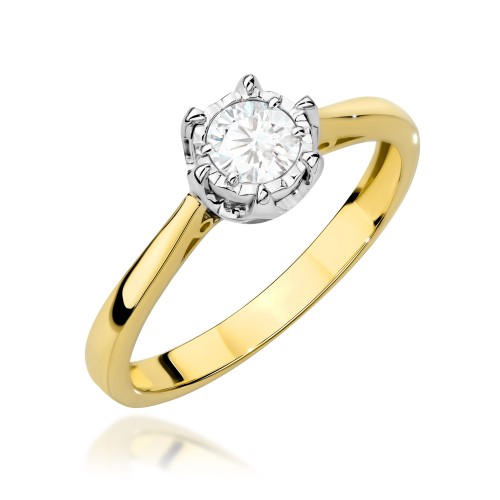 Przejdź do produktu Złoty Pierścionek z Diamentem 0.25ct