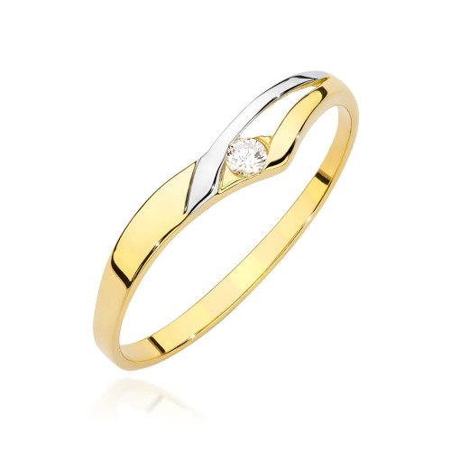 Przejdź do produktu Złoty Pierścionek z Diamentem 0.04ct