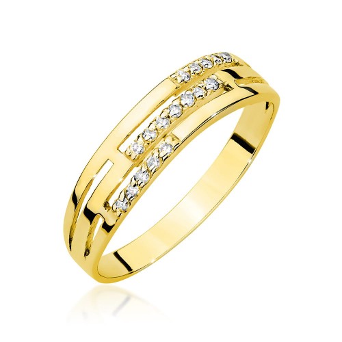 Przejdź do produktu Złoty Pierścionek z Diamentami 0.146ct