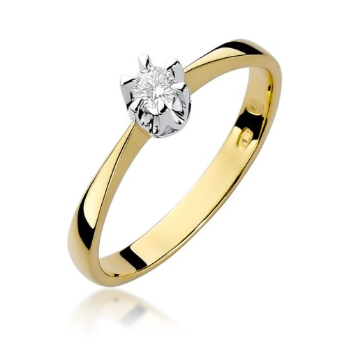 Przejdź do produktu Złoty Pierścionek z Diamentem 0.20ct