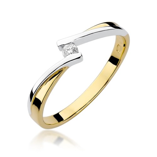 Przejdź do produktu Złoty Pierścionek z Diamentem 0.04ct