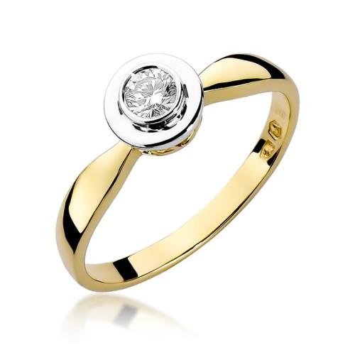 Przejdź do produktu Złoty Pierścionek z Diamentem 0.15ct