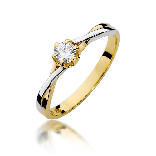 Przejdź do produktu Złoty Pierścionek z Diamentem 0.23ct