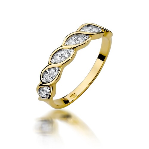 Przejdź do produktu Złoty Pierścionek z Diamentami 0.20ct