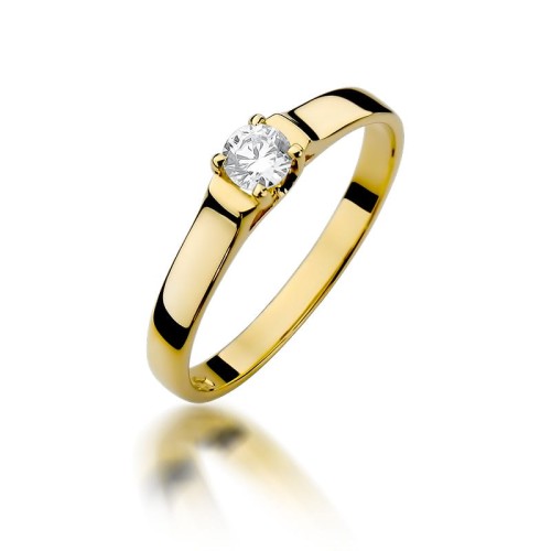Przejdź do produktu Złoty Pierścionek z Diamentem 0.18ct