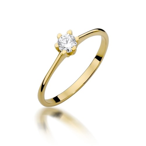 Przejdź do produktu Złoty Pierścionek z Diamentem 0.23ct