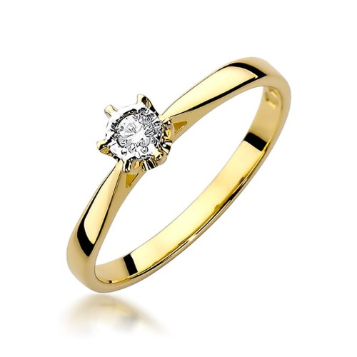 Przejdź do produktu Złoty Pierścionek z Diamentem 0.05ct