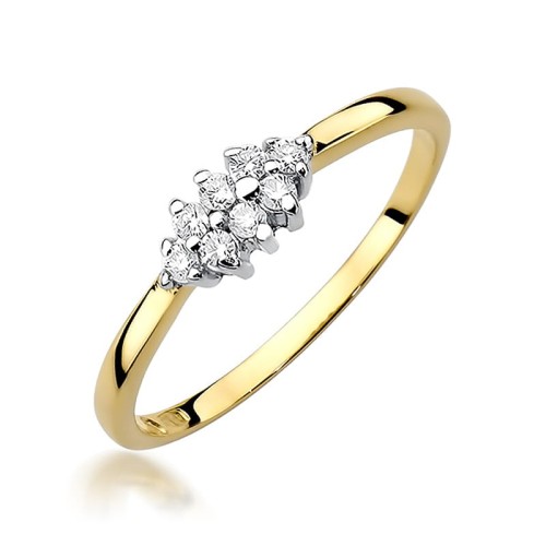 Przejdź do produktu Złoty Pierścionek z Diamentami 0.116ct