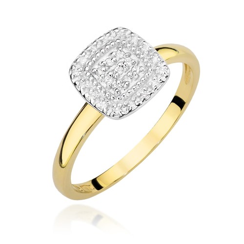 Przejdź do produktu Złoty Pierścionek z Diamentami 0.125ct