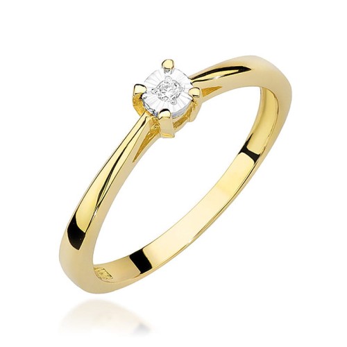 Przejdź do produktu Złoty Pierścionek z Diamentem 0.02ct