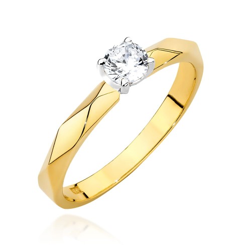 Przejdź do produktu Złoty Pierścionek z Diamentem 0.25ct