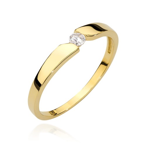 Przejdź do produktu Złoty Pierścionek z Diamentem 0.08ct