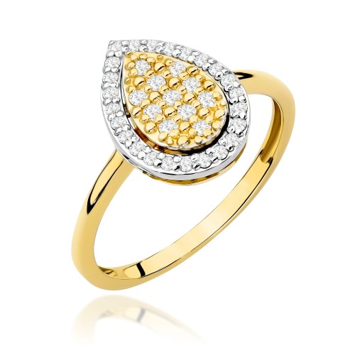 Przejdź do produktu Złoty Pierścionek z Diamentami 0.215ct