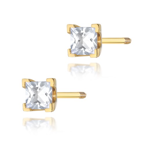 Przejdź do produktu Złote Kolczyki z Diamentem 0.30ct Zakręcany