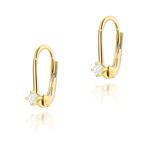 Przejdź do produktu Złote Kolczyki z Diamentem 0.14ct