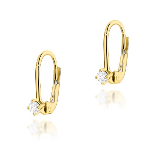 Przejdź do produktu Złote Kolczyki z Diamentem 0.16ct
