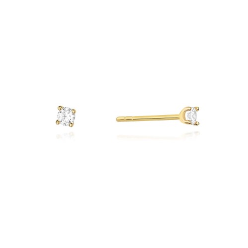 Przejdź do produktu Złote Kolczyki z Diamentem 0.08ct