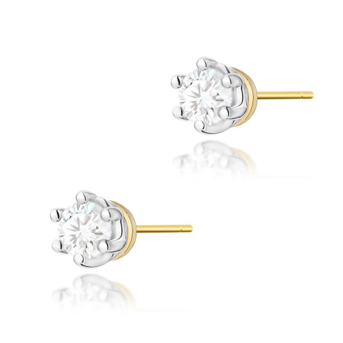 Przejdź do produktu Złote Kolczyki z Diamentem 0.30ct