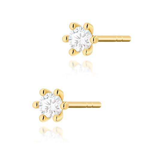 Przejdź do produktu Złote Kolczyki z Diamentem 0.20ct