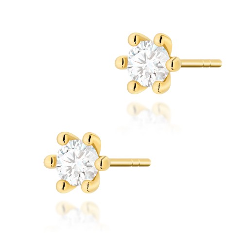 Przejdź do produktu Złote Kolczyki z Diamentem 0.60ct