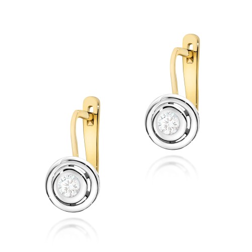Przejdź do produktu Złote Kolczyki z Diamentem 0.20ct