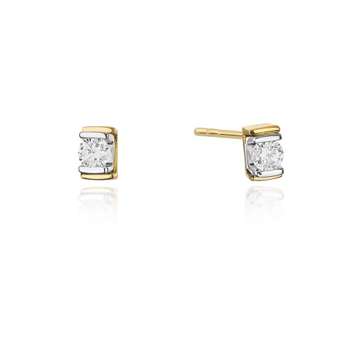 Przejdź do produktu Złote Kolczyki z Diamentem 0.20ct