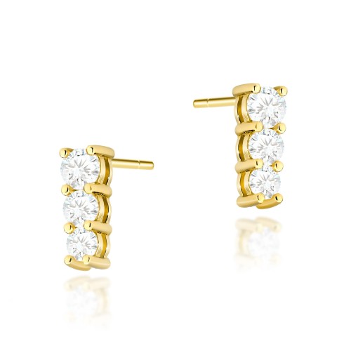 Przejdź do produktu Złote Kolczyki z Diamentami 0.82ct