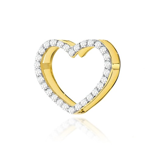 Przejdź do produktu Złota Zawieszka Serce z Diamentami 0.15ct