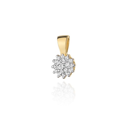 Przejdź do produktu Złota Zawieszka Wieczorowa z Diamentami 0.095ct