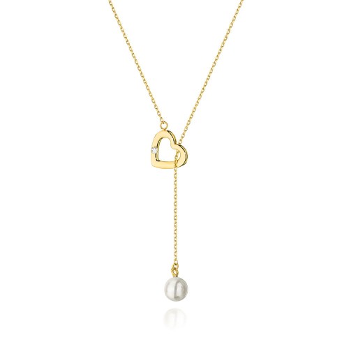 Przejdź do produktu Złoty Naszyjnik Serce z Diamentem 0.01ct