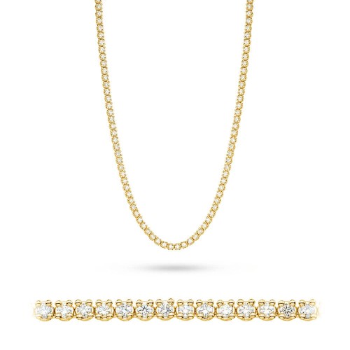 Przejdź do produktu Złoty Naszyjnik Wieczorowy z Diamentami 6.90ct