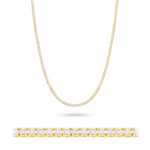 Przejdź do produktu Złoty Naszyjnik Wieczorowy z Diamentami 4.38ct