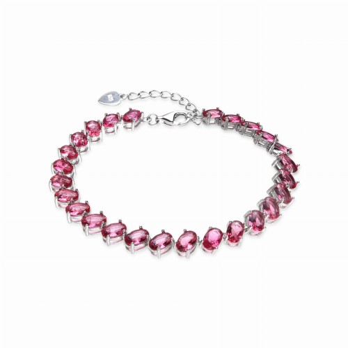 Przejdź do produktu SREBRNA BRANSOLETKA SREBRO 925 OWAL ELEGANCKA CYRKONIA  