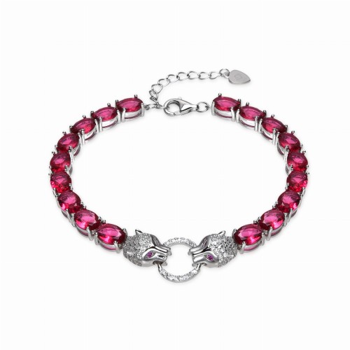 Przejdź do produktu SREBRNA BRANSOLETKA SREBRO 925 PANTERA ELEGANCKA CYRKONIA 