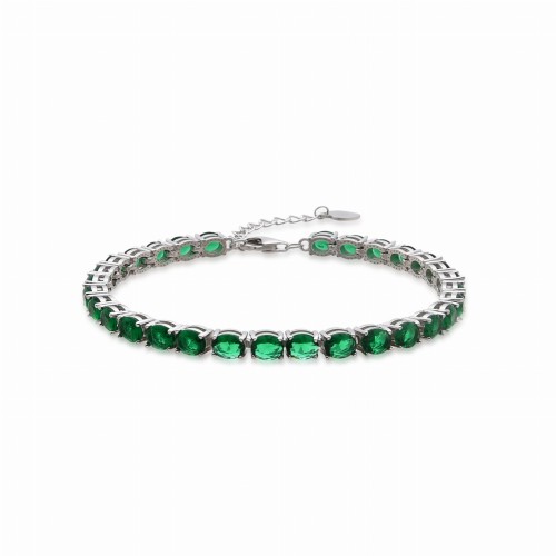 Przejdź do produktu SREBRNA BRANSOLETKA SREBRO 925 OWAL ELEGANCKA CYRKONIA 