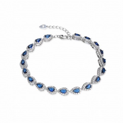 Przejdź do produktu SREBRNA BRANSOLETKA SREBRO 925 ŁEZKA ELEGANCKA CYRKONIA