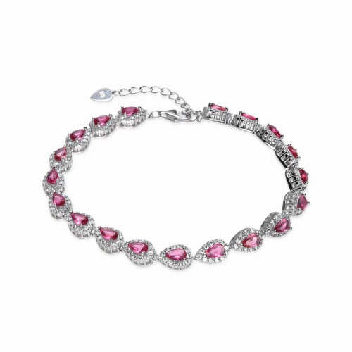 Przejdź do produktu SREBRNA BRANSOLETKA SREBRO 925 ŁEZKA ELEGANCKA CYRKONIA 